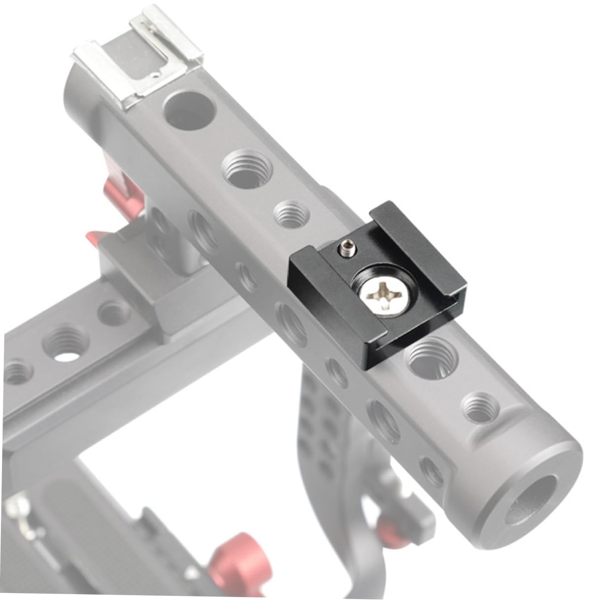 LIFKICH 2pcs Cold Shoe Flash Adapter Camera Cage Adapter Cold Shoe Base Bracket Tripod Screw Adapter Flash Shoe Mount Flash Holder Bracket Hot Shoe Adapter Adaptor Adapters Black