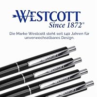Westcott Kugelschreiber ALLTIME Schwarz 50 Stück | Vorteilspack Druckkugelschreiber mit schwarzer Tinte | Strichstärke M X20 Standardmine | Dokumentenecht ISO 12757-2 | Metallclip | E-737470 00 – Ansicht 5