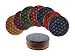 Produktbild Budawi® - Untersetzer Set Blume des Lebens in 7 Farben aus Speckstein 10 cm