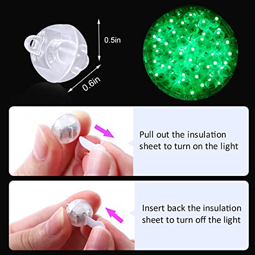Image of ZGWJ Mini LED Lights, 50PCs Neon Party Lights for Balloons, Paper Lanterns, Wedding, Birthday, Christmas, Halloween Decoration