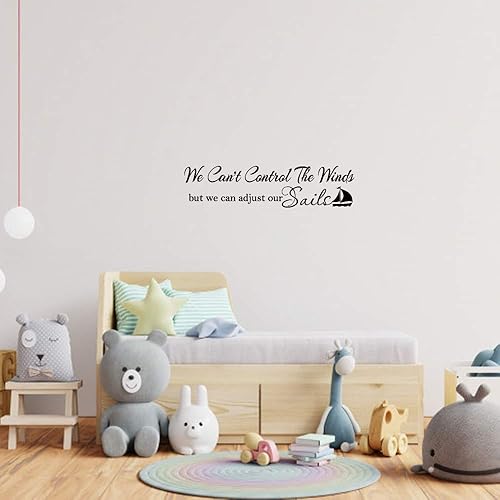 Miniatura 5 de Calcomanías de vinilo con texto en inglés «We Can't Control The Winds but We Can Adjust Our Sails» («We Can't Control The Winds but We Can Adjust