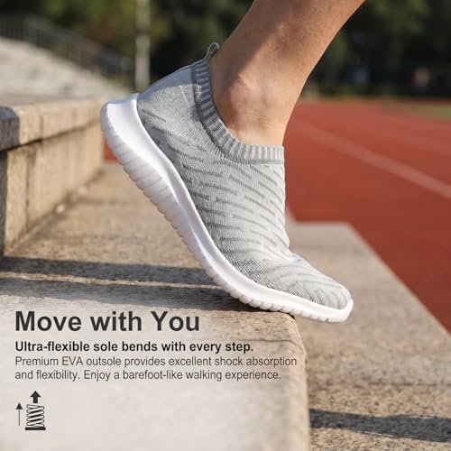 Image of TIOSEBON Men's Slip On Walking Shoes Arch Support Knit Mesh Lightweight Casual Comfortable Gym Workout Running Tennis Travel Standing Sneakers