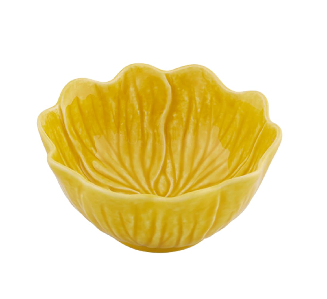 Bordallo Pinheiro Flora Small Bowl Yellow, Set of 4