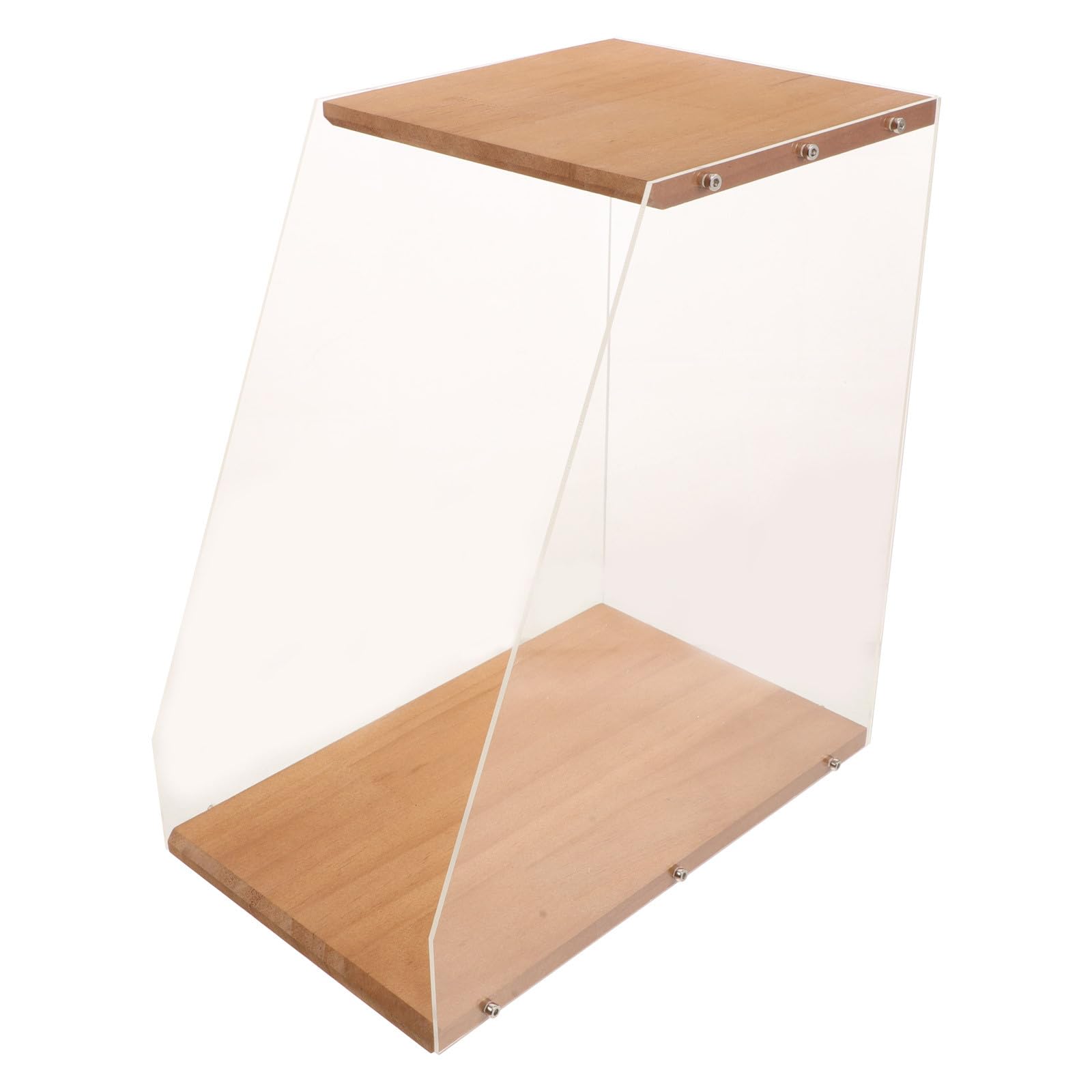 YARNOW Cassa in legno per la conservazione di dischi in vinile, espositore da tavolo per dischi, libri e cassette, contenitore a cubo per la tua preziosa collezione di album.