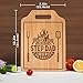 AceThrills Step Dad Gift, Fathers Day, Christmas, Birthday Gift for Step Dad - Engraved Bamboo Cutting Board 12.3