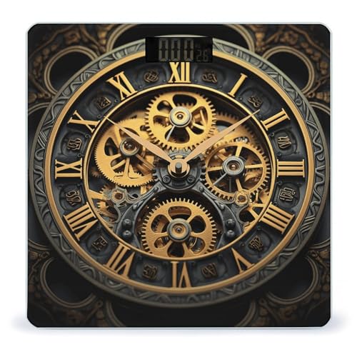 Báscula digital de baño con vidrio templado y pantalla LCD miniatura 1