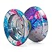 Produktbild Magicyoyo Y01 NODE Pro Unempfänglich Yoyo Alloy 6061 Spiel mit Tasche Handschuhe 5 String (pink und blau und silber)