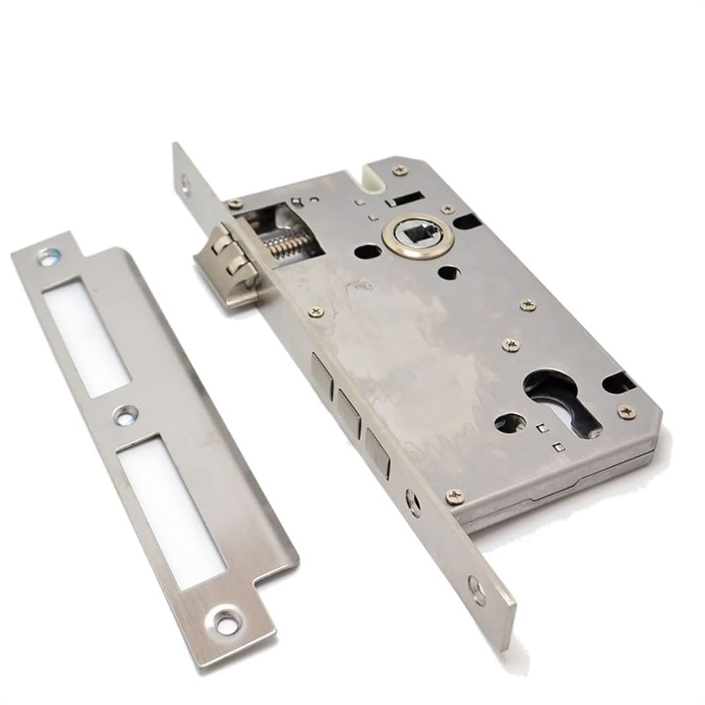 Yuchuangye 85Mm Lock Replacement Parts 8560 Stainless Steel Mute Lock, Split, Wooden Door, Metal Door, Interior Door, Lock Body, Rustproof