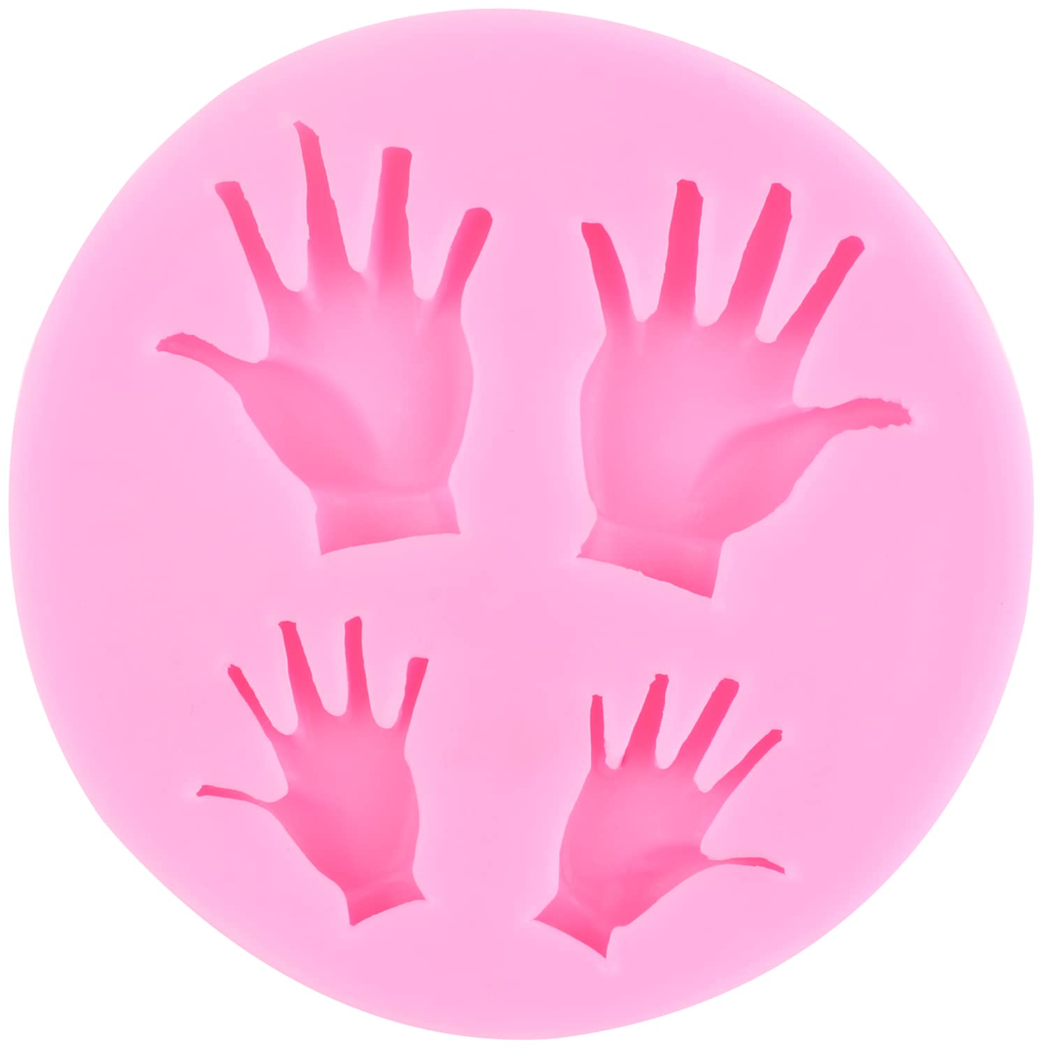 XMOLDNMS Baby Silicone Fondant Moulds Baby Hand Silicone Mould for Baby Shower Cake Decoration Cupcake Topper Candy Chocolate Polymer Clay Gum Paste - Image 3