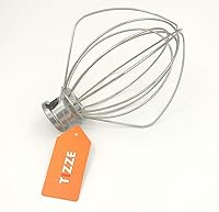 Vista 6 de Accesorio de batidor de 6 alambres compatible con batidora de pie KitchenAid de cabezal inclinable, reemplaza K45WW, acero inoxidable, batidor