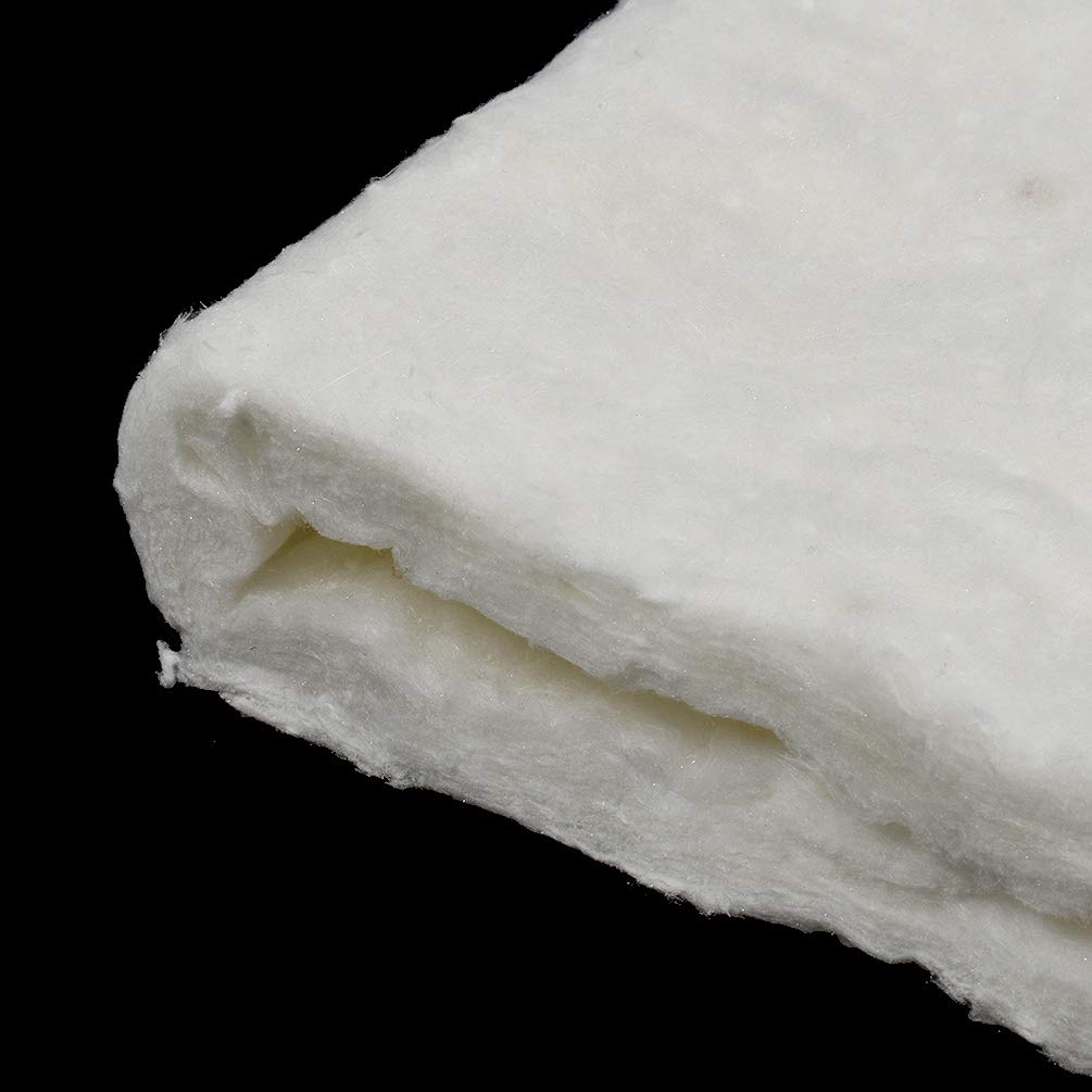 Manta de fibra de cerámica de 30 cm x 61 cm de grosor, 10 mm, material de aislamiento térmico