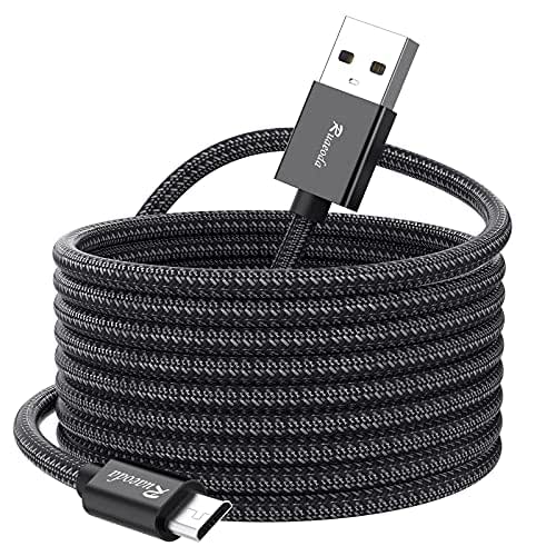 Long Micro USB Cable Android Charger 25ft with Gold-Plated Compatible