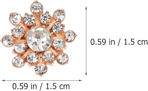 Miniatura 4 de Botones de copo de nieve de Navidad, botones de diamantes de imitación de perlas, botones de flores con parte trasera plana, botones de perlas para