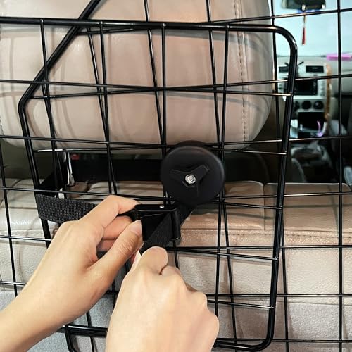 PawHut Hundegitter Auto Universal Kofferraumgitter Verstellbare Breite Hundeschutzgitter Auto Barriere Trenngitter für Hunde aus Stahl Schwarz 93-150 x 42 cm