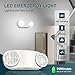 4PK LED Emergency Lights, Commercial Emergency Lighting for Business, Power Outages, Offices, with Backup Battery (90 Minutes), Wall Mount, Hard Wired, 120-277V, Fire Resistant (94V-0) UL White