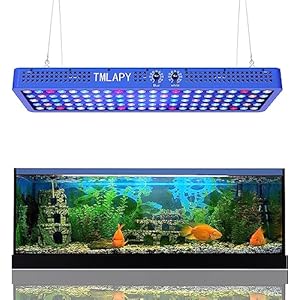 200W Led Aquarium Light for Fish Tank, Full Spectrum LED Fish Tank Lights, Reef Light for Coral with Adjustable Brightness, Multiple Lighting Modes for Freshwater and Saltwater Plant Coral Jellyfish