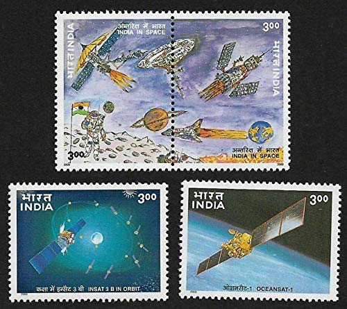 India 2000 Space Programme INSAT 3B Flag Spacecraft stamps 4v Stampbazar