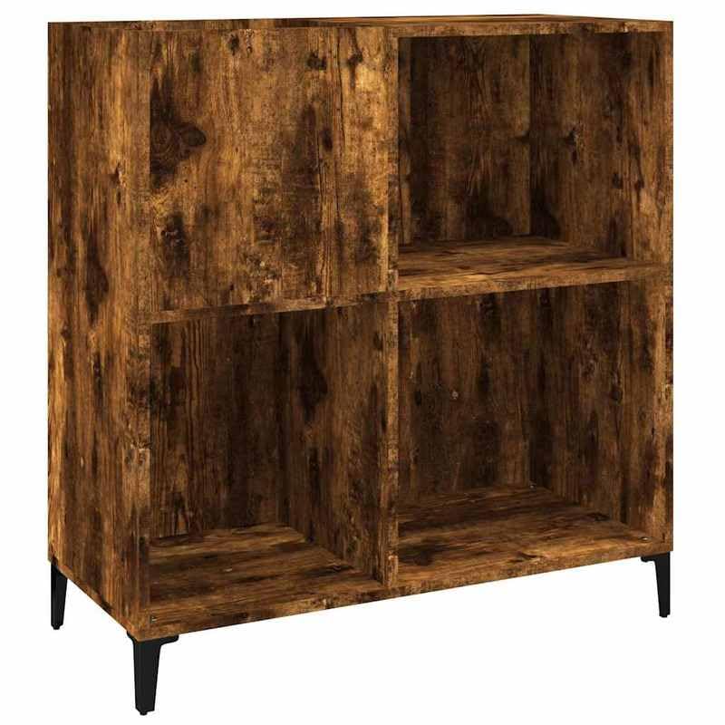 Eleganz Armario con paneles de roble ahumado, 84,5 x 38 x 89 cm, juego de muebles de salón de madera y metal, espacio de almacenamiento moderno para tu hogar