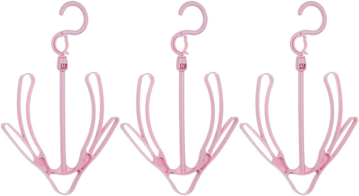 3pcs Double Hook Shoe Rack Plastic Hanging Organizer
