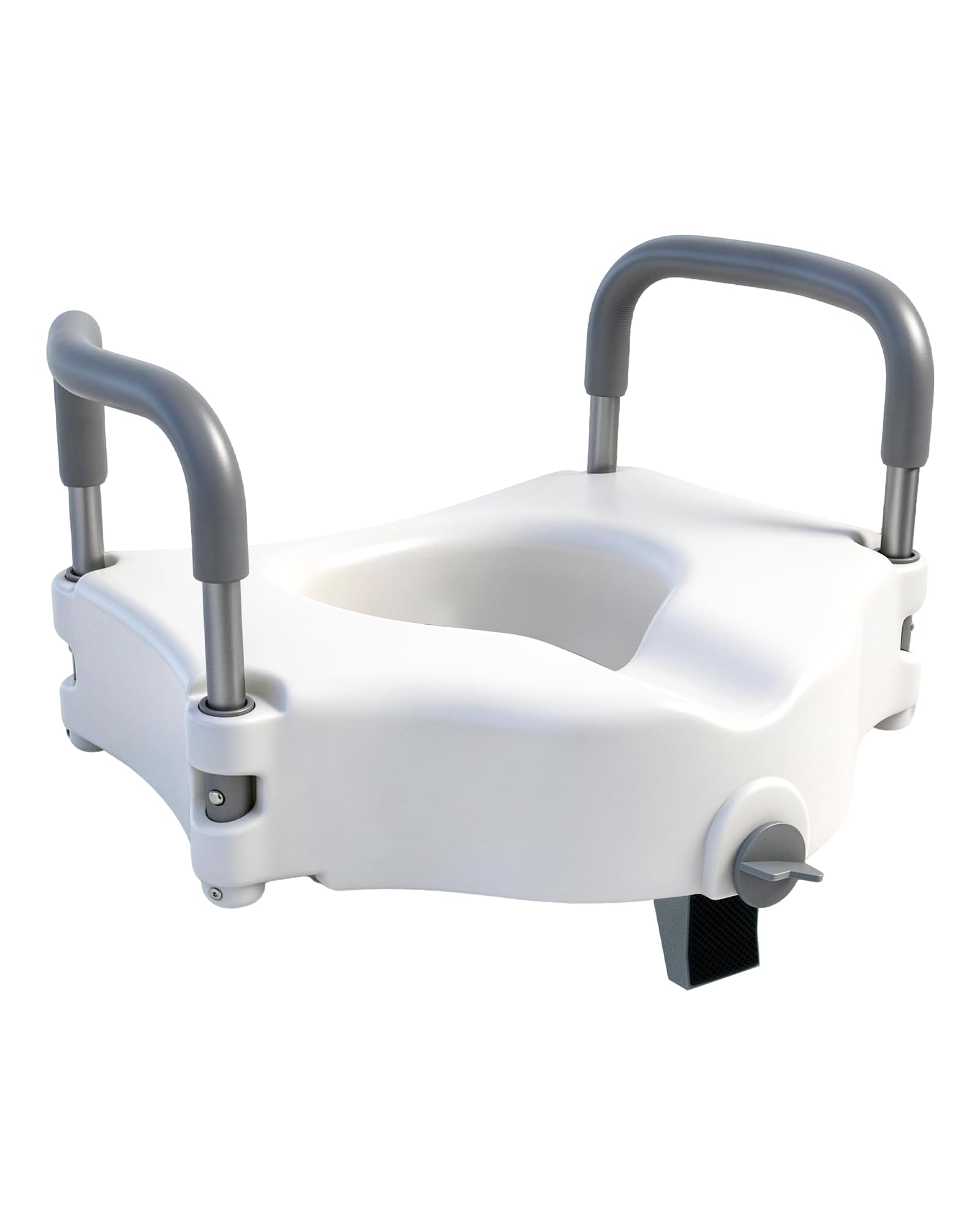 Photo 1 of Matinal 5" Raised Toilet Seat with Removable Padded Handles, Toilet Seat Riser Fit for Seniors, Elevated Toilet Seat & Durable Construction & Secure Locking