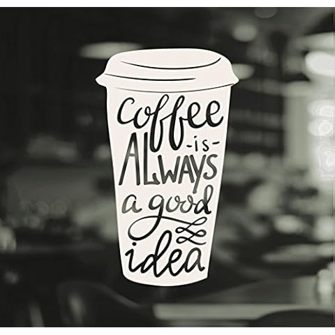 ArtStickers Coffee Good Idea Cup Kitchen Window Shop Sticker Vinyl Decal Art Pub Cafe Decor Cover
