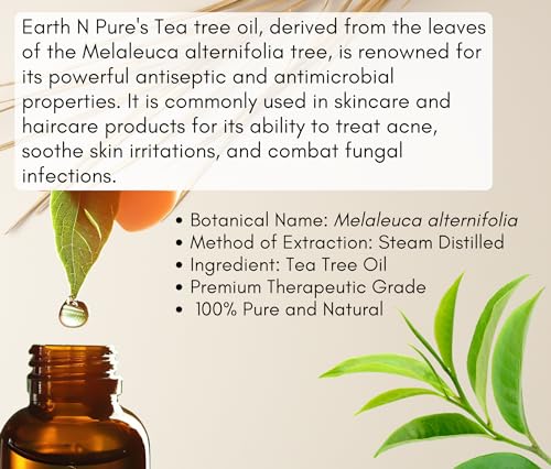 Image of Earth N Pure Jojoba Oil, Tea Tree Oil & Sweet Almond Oil Pack of 3 | Undiluted | 100% Natural & Therapeutic | For Aromatherapy | Mood Enhancers |Skin Care | Hair Care | Relaxation | 15 /30 ML Each