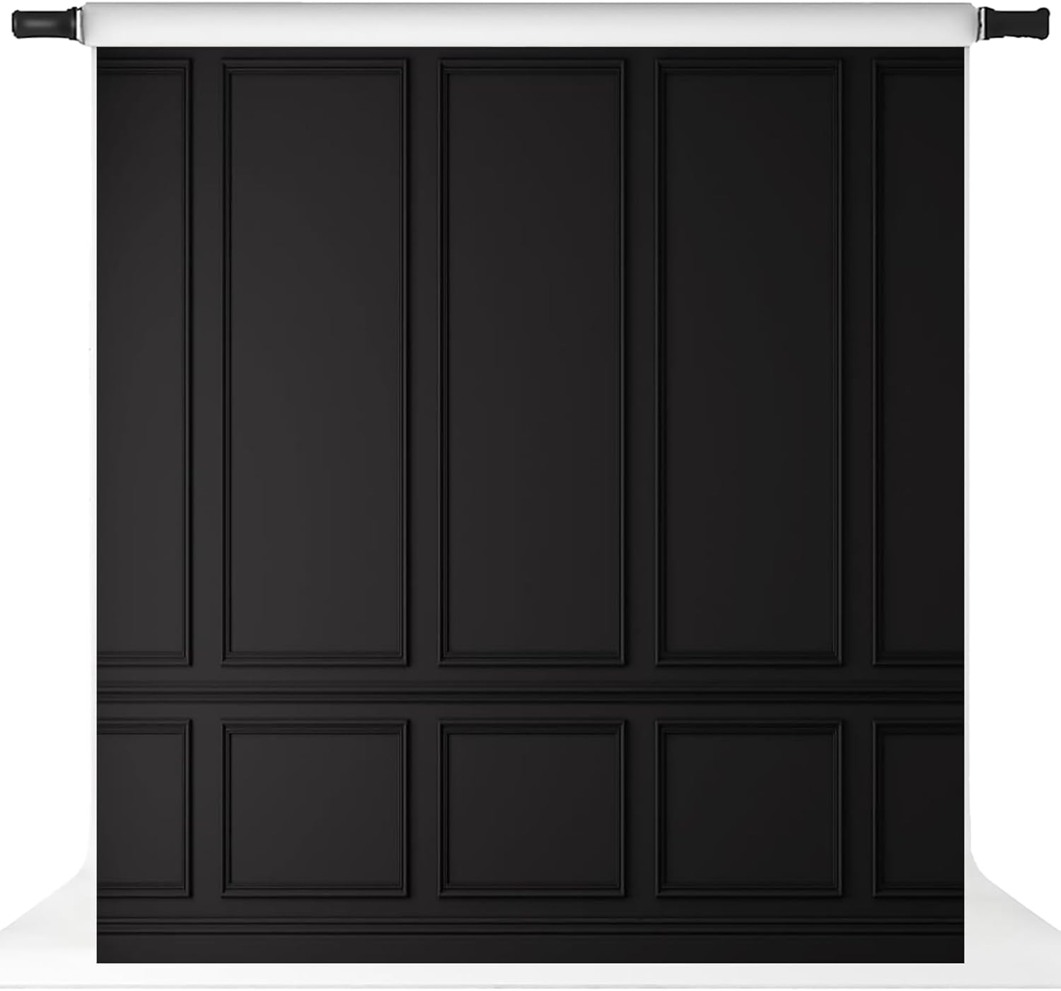 Kate Black Classic Wall Backdrop Solid Color Background for Portraits Dark Grey Indoor Empty Room Photo Studio Props, 7x5ft