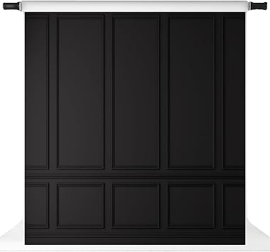 Kate Black Classic Wall Backdrop Solid Color Background for Portraits Dark Grey Indoor Empty Room Photo Studio Props, 10x10ft