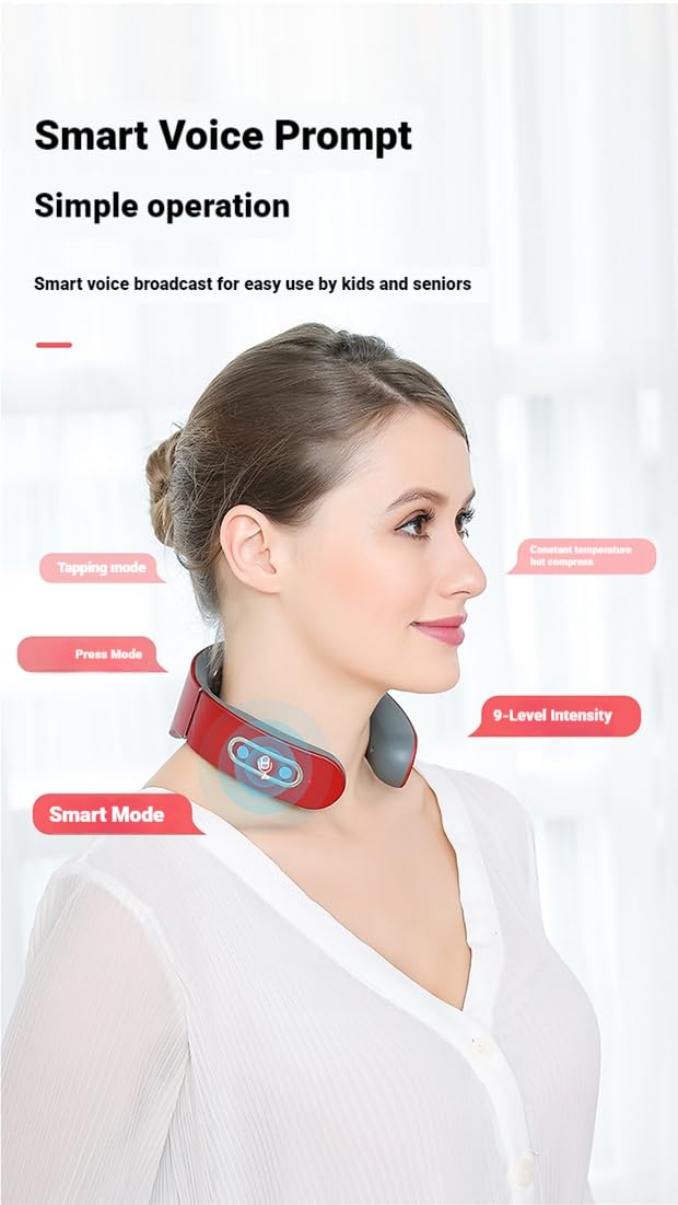 NeuroNeck Pro, Neuroneck Pro Solución 11 En 1 Para Las, Masajeador Eléctrico para Cuello, Recargable, ABS, Silencioso, Alivio de Tensión