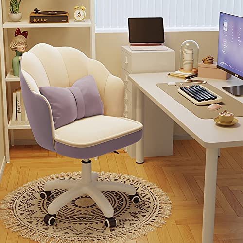 Silla giratoria ejecutiva ajustable y cómoda de terciopelo con brazos para maquillaje/oficina, elegante silla de escritorio para oficina en casa ¡Compra ahora!