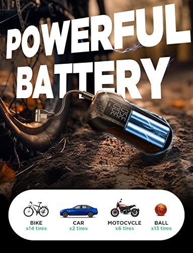 Lisen Bicycle Pump Electric, Portable Bike Tire Inflator Air Compressor 150 Psi Cordless Air Pump For Bike thumb #4