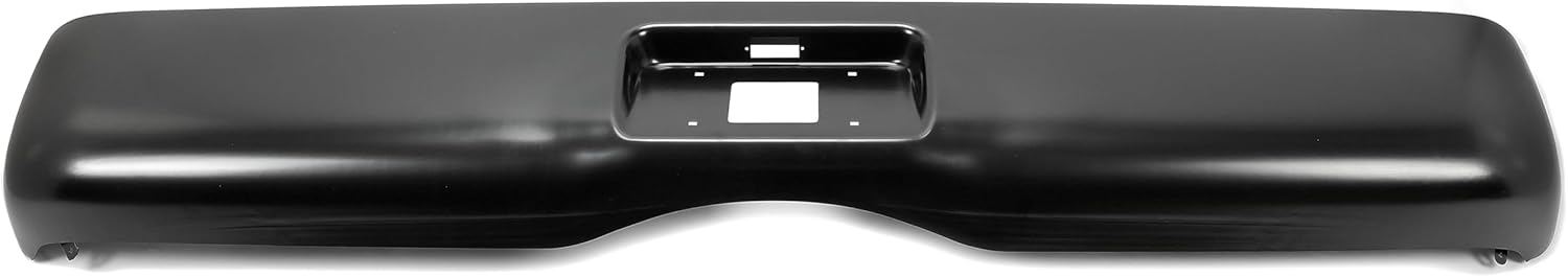 Rear Roll Pan Compatible with 2007-2013 Chevy Chevrolet Silverado GMC Sierra 1500 2500 3500 Fleetside Styleside Bed Truck Rear Roll Pan Bumper Steel W/License Light Steel Electrophoresis Black