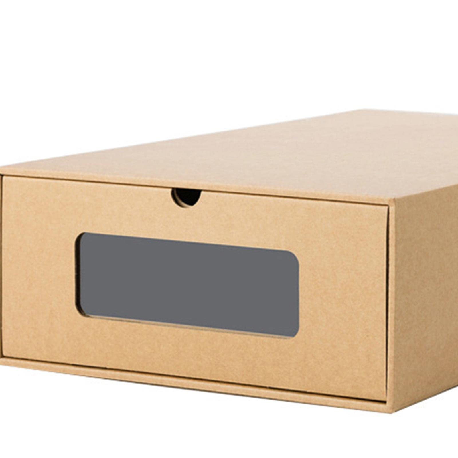 Organizzatore per Stivali in Cartone Rinforzato, Pieghevole, con Apertura Frontale, Contenitore per Scarpe Multifunzionale con Cassetto Estraibile, Id