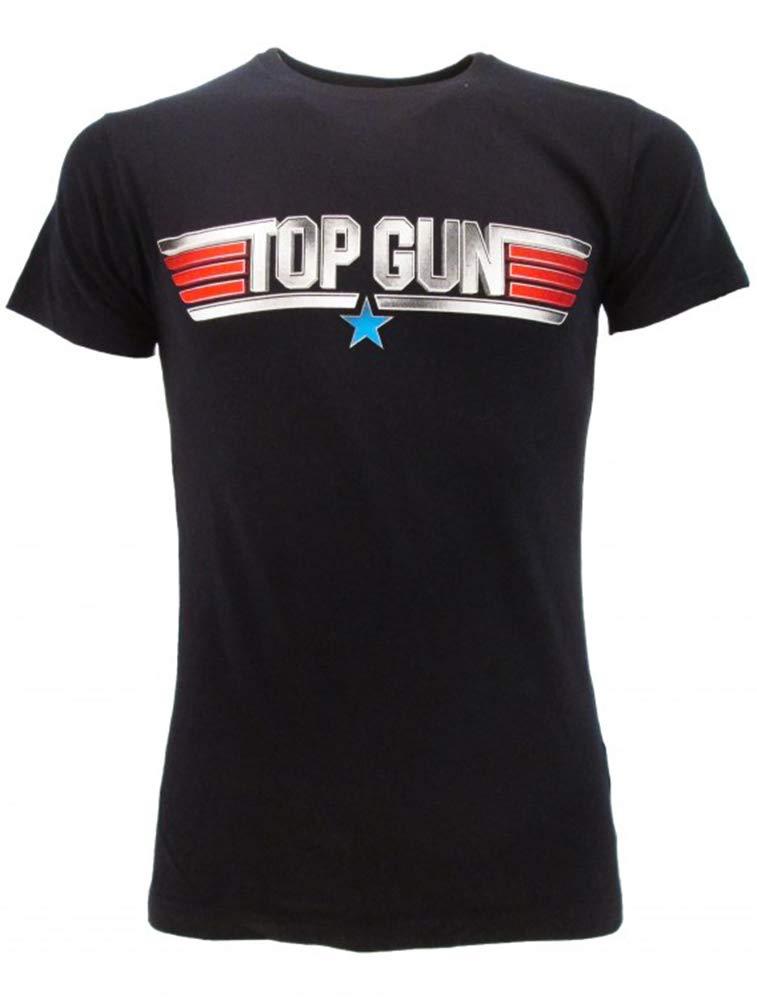 Sabor srl T-Shirt Top Gun 2 Originale Film Tom Cruise Maverick Blu Scuro Navy Maglia Maglietta Ufficiale (L)
