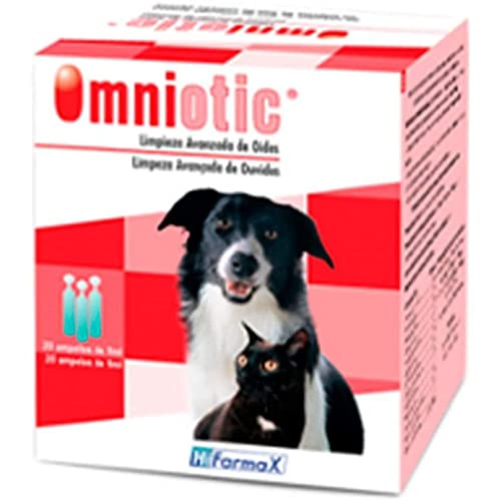 Hifarmax Omniotic - Limpiador de Orejas para Mascotas, 20 x 5 ml