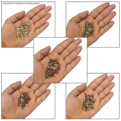 Image of Embroiderymaterial Combo Pack of Flat Back Glue On Kundan Stone Beads for Jewellery Making, Craft, Embroidery, Embellishment, Toran Making, Aari Work, Bangles Making (500 Pieces, Silver)