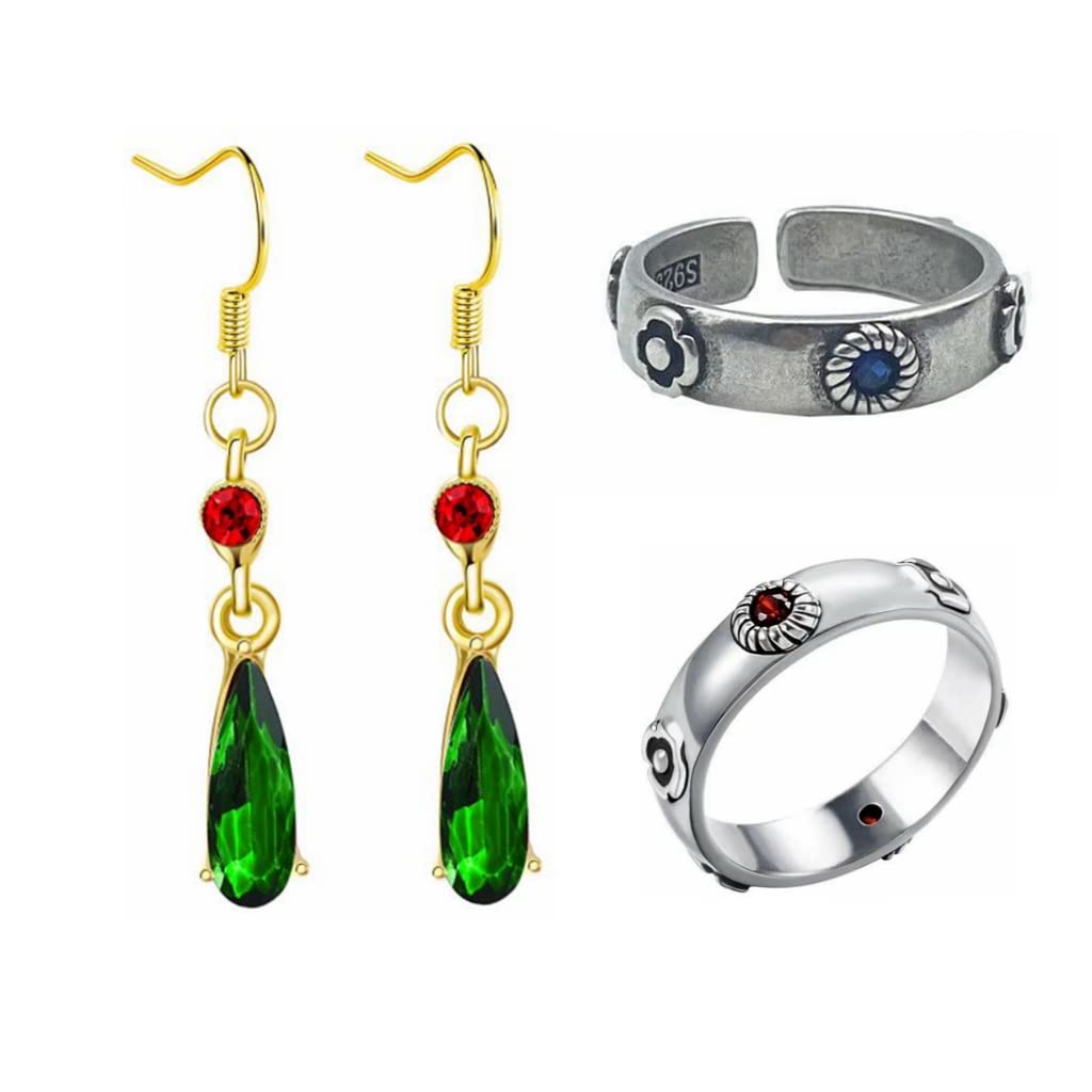2pcs Rings Earrings for Howls moving castle Cosplay - 