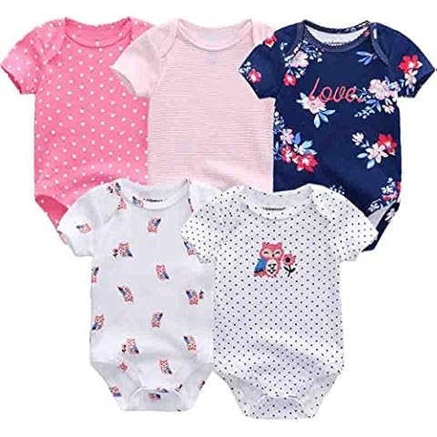 Kiddiezoom Baby Bodysuits 5-Pack for Summer Cover