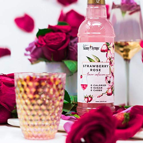 Jordan's Skinny Syrups Sugar Free Flavor Infusions Sample Pack - Blueberry Lavender, Lemon Elderflower, Strawberry Rose - 0 Calories, 0 Sugar, 0 Carbs - Made In The Usa #TOP2