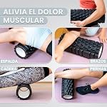 unycos – Rodillo para Masajes Musculares【33×14 cm】Resiste 130 kg | Cilindro de Espuma Dura para Fitness, Terapia con Foam Roller | Herramienta de Automasaje para Recuperación y Flexibilidad (Negro)