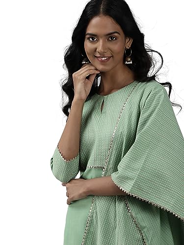 Image of Women Rangpreet Sea Green Solid Straight Kurta Palazzo With Dupatta Set