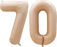 Vista 168 de GOER Globos con el número 80 para decoraciones de fiesta de cumpleaños número 80, globos de helio de aluminio jumbo de 42 pulgadas para 80 Oro rosa