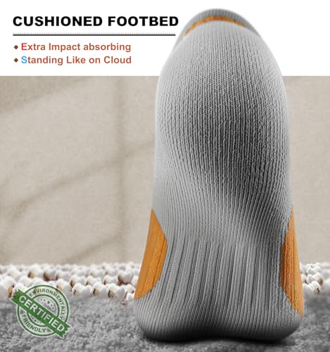 Image of BULLIANT Socks For Women 6Pairs-Womens Athletic Ankle Socks No Show Cushioned for Walking Running-Compression Arch Support