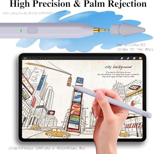 Image of Stylus Pen for iPad 11th&10th Generation,Milikilo Pen with Pencil Holder,Palm Rejection,for Air11&13 inch(M2 /M3), Pad Pro 11 inch&13 inch(M4),iPad 6-11th,iPad Pro 11 inch /12.9 inch, iPad Air 3 /4 /5,Mini 5 /6