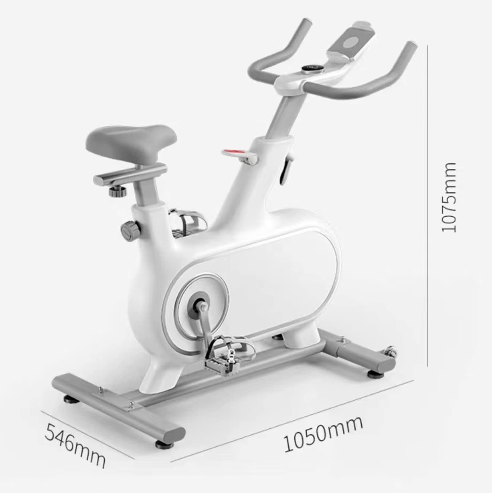 Rower fitness, rower spinningowy, wielopozycyjna regulacja, cichy rower sterowany magnetycznie, rower z wygodną poduszką do siedzenia, sprzęt do ćwiczeń i fitness (white)