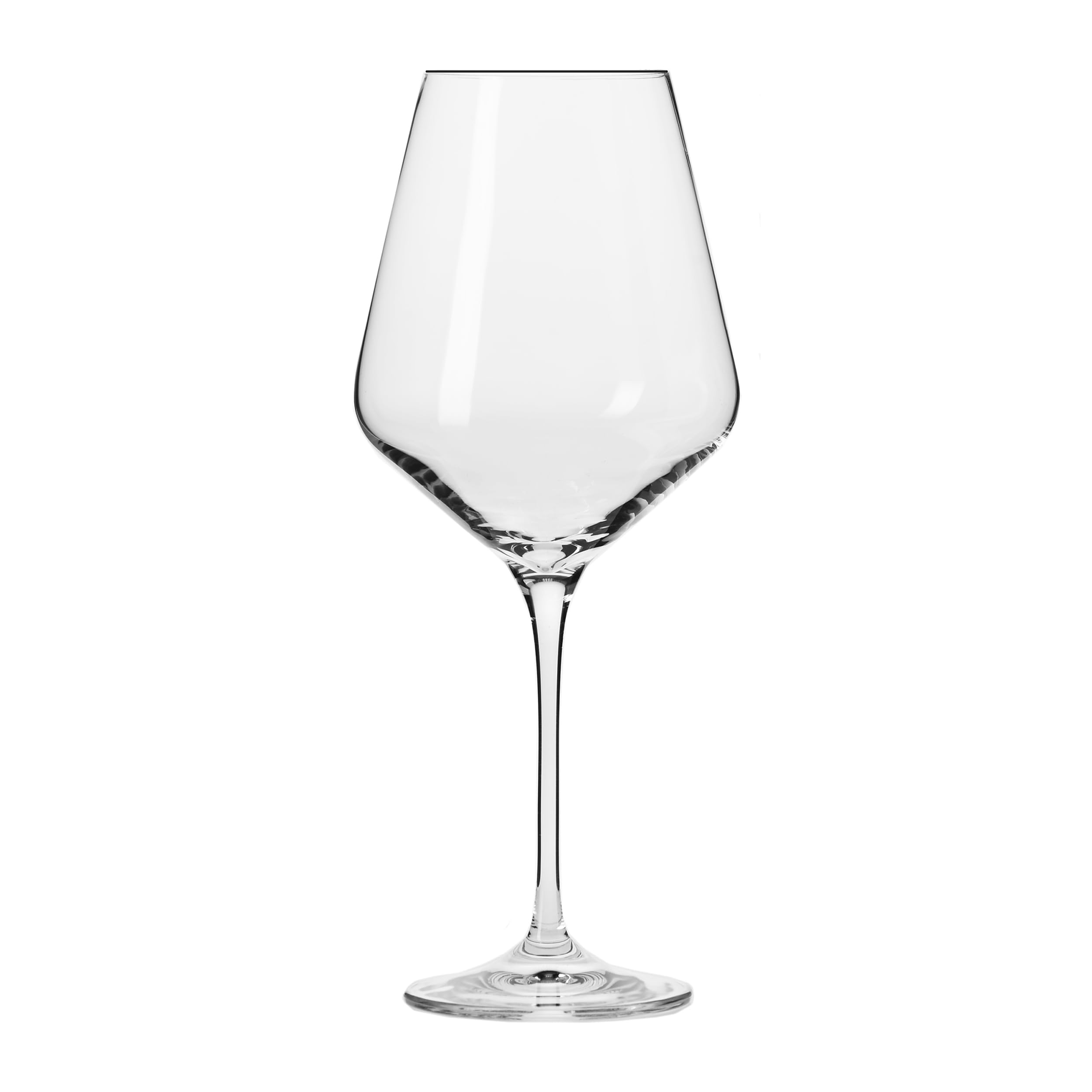 Krosno Classic Red Wine Glasses Set of 6 pieces, 16.6 oz, Avant-Garde Collection, Crystal Glass Thin Rim Long Stem Unique Elegant Premium, Dishwasher Safe, Made in Europe