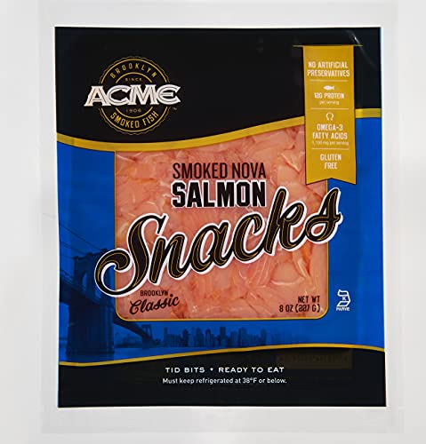 Acme Smoked Fish, Cold Nova Salmon Snacks, 8 oz