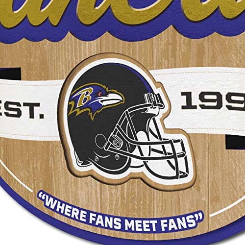 Image of YouTheFan NFL Baltimore Ravens FanCave Wall Art | Ready-To-Hang, 3D Multi-Layered Construction, Floating Wall Mount Design, Great Fan Gift, Officially Licensed Artwork