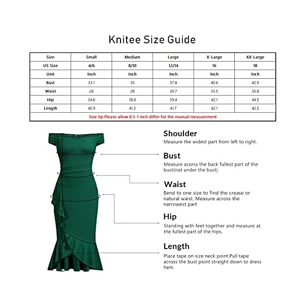 Knitee Women's Off Shoulder V-Neck Ruffle Pleat Waist Bodycon Evening Cocktail Slit Formal Dress (Navy Blue, Large)
