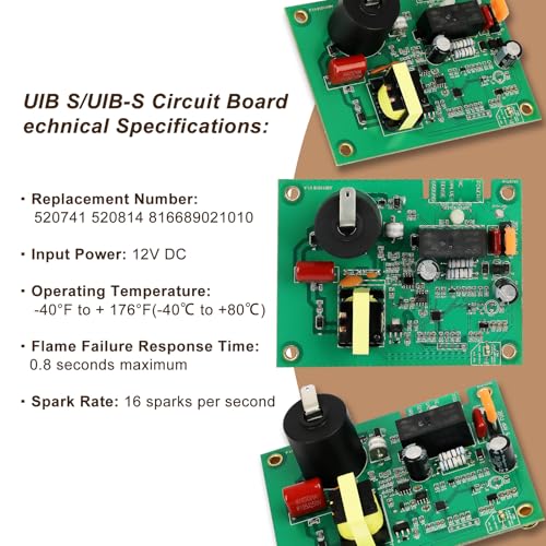 Image of 816689021010 UIB S /UIB-S Circuit Board Compatible with Coleman /Duo-Therm /Hydro-Flame /Suburban Furnaces and Atwood /Mor-Flo /Suburban Water Heaters Without Fan, Replace Part Number 816689021010
